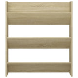 Wandschoenenkast 80x18x90 cm bewerkt hout sonoma eikenkleur - AllerleiShop