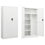 Lockerkast 90x40x180 cm staal wit - AllerleiShop