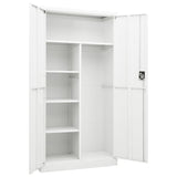 Lockerkast 90x40x180 cm staal wit - AllerleiShop