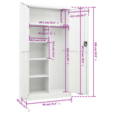 Lockerkast 90x40x180 cm staal wit - AllerleiShop