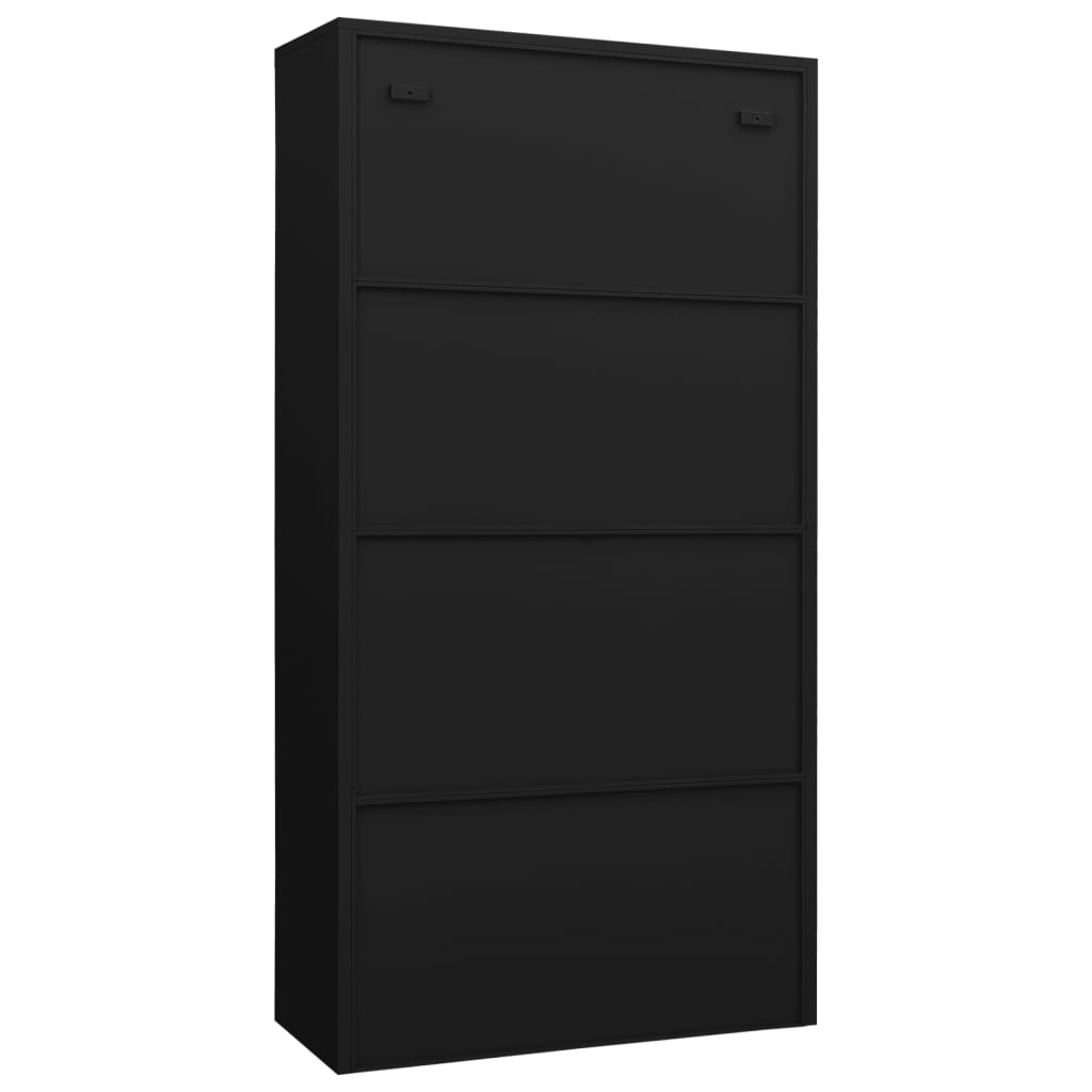 Lockerkast 90x40x180 cm staal zwart - AllerleiShop