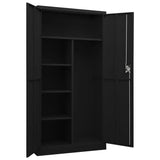 Lockerkast 90x40x180 cm staal zwart - AllerleiShop