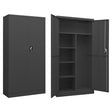 Lockerkast 90x40x180 cm staal antracietkleurig - AllerleiShop