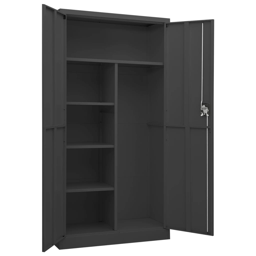 Lockerkast 90x40x180 cm staal antracietkleurig - AllerleiShop