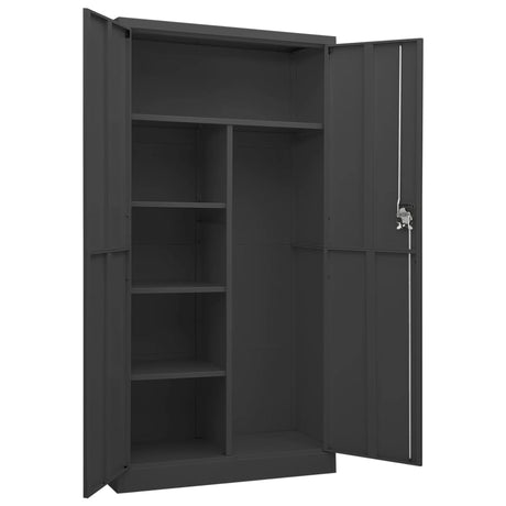 Lockerkast 90x40x180 cm staal antracietkleurig - AllerleiShop