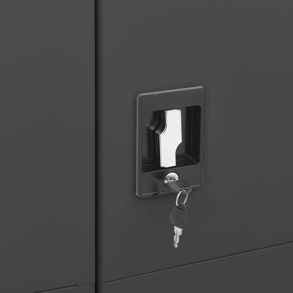 Lockerkast 90x40x180 cm staal antracietkleurig - AllerleiShop