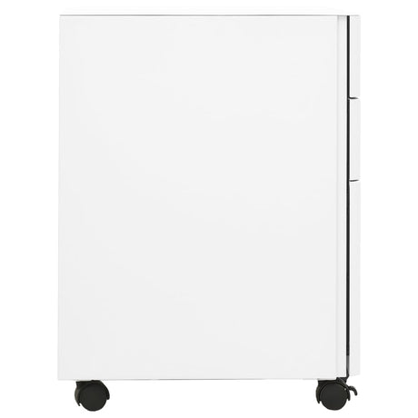 Ladeblok verrijdbaar 39x45x59 cm staal wit - AllerleiShop