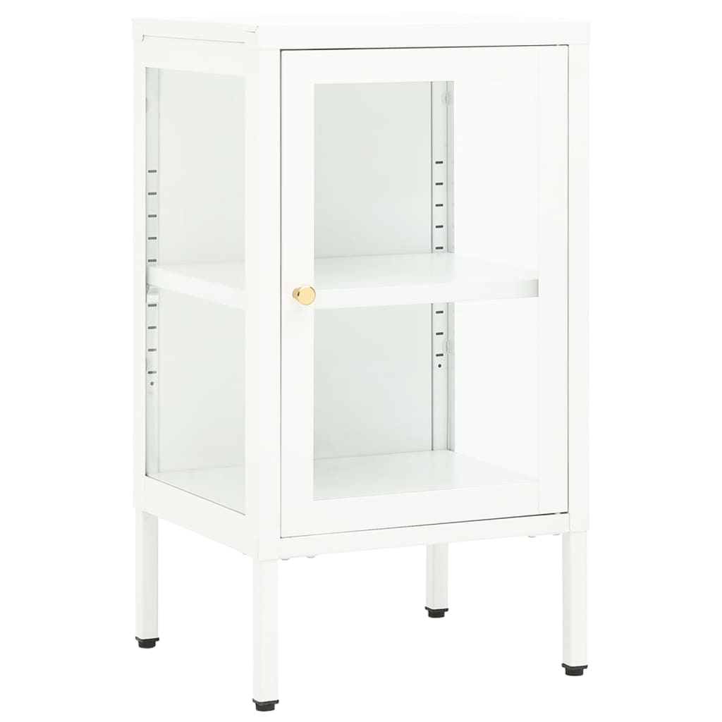 Dressoir 38x35x70 cm metaal en glas - AllerleiShop