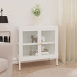 Dressoir 70x35x70 cm staal en glas wit - AllerleiShop