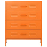 Ladekast 80x35x101,5 cm staal oranje - AllerleiShop