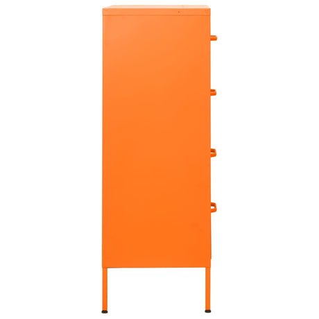 Ladekast 80x35x101,5 cm staal oranje - AllerleiShop