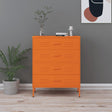 Ladekast 80x35x101,5 cm staal oranje - AllerleiShop