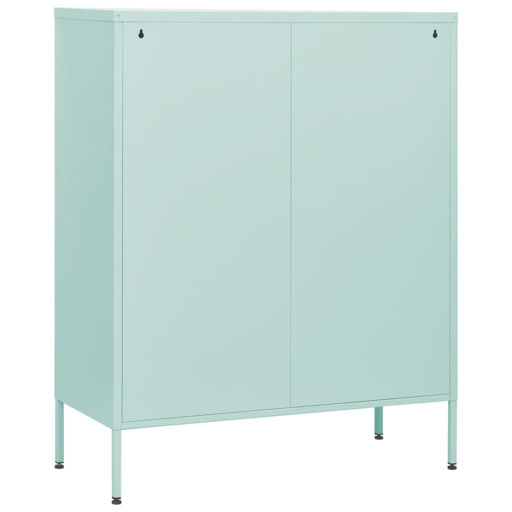 Ladekast 80x35x101,5 cm staal mintkleurig - AllerleiShop