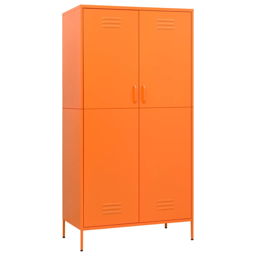 Kledingkast 90x50x180 cm staal oranje - AllerleiShop