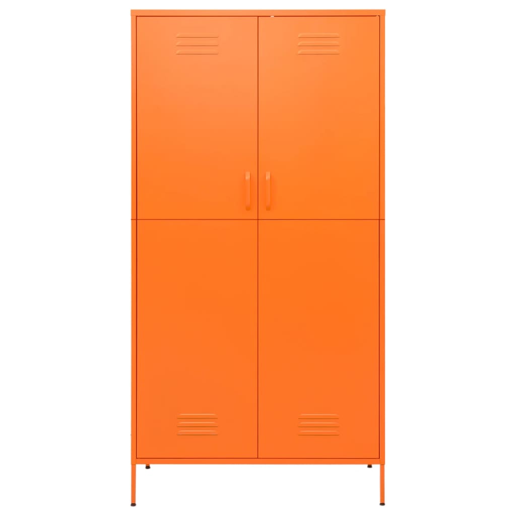 Kledingkast 90x50x180 cm staal oranje - AllerleiShop