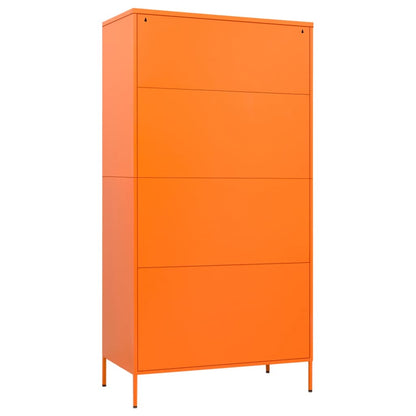 Kledingkast 90x50x180 cm staal oranje - AllerleiShop