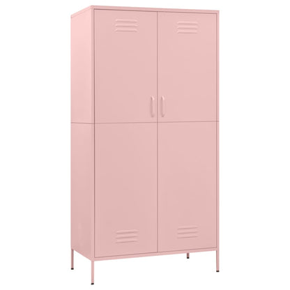 Kledingkast 90x50x180 cm staal roze - AllerleiShop