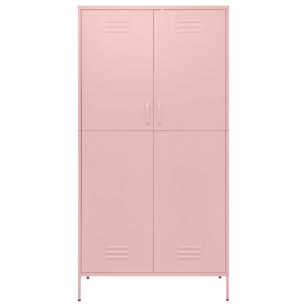 Kledingkast 90x50x180 cm staal roze - AllerleiShop