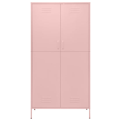 Kledingkast 90x50x180 cm staal roze - AllerleiShop