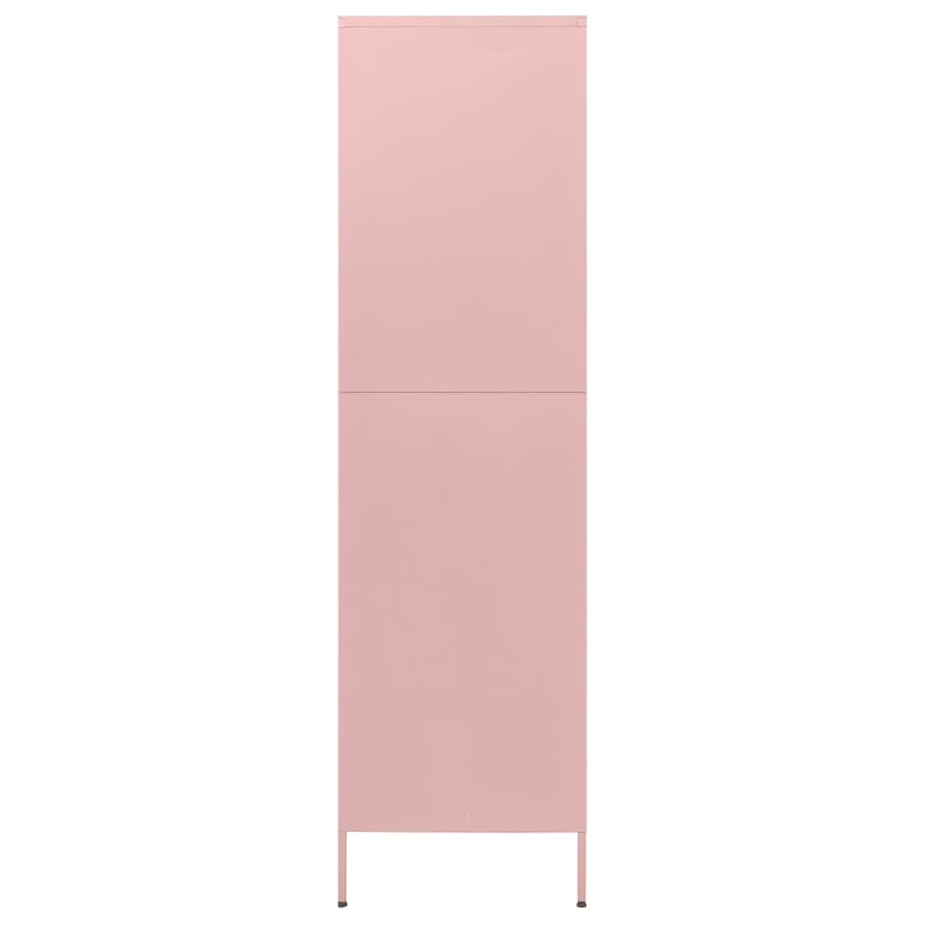 Kledingkast 90x50x180 cm staal roze - AllerleiShop