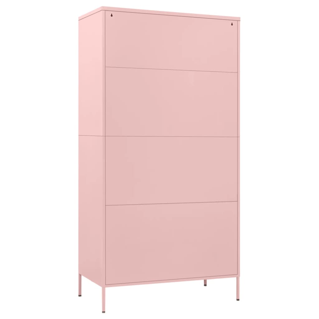 Kledingkast 90x50x180 cm staal roze - AllerleiShop