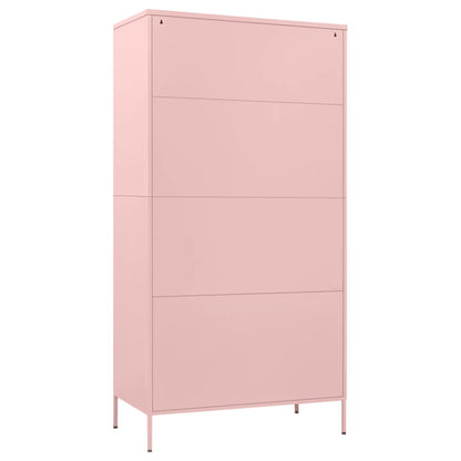 Kledingkast 90x50x180 cm staal roze - AllerleiShop