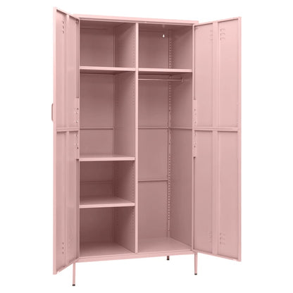 Kledingkast 90x50x180 cm staal roze - AllerleiShop