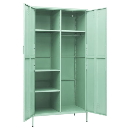 Kledingkast 90x50x180 cm staal mintkleurig - AllerleiShop