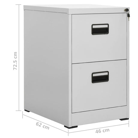 Archiefkast 46x62x72,5 cm staal lichtgrijs - AllerleiShop