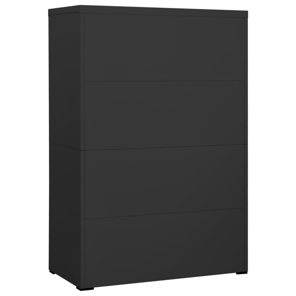 Archiefkast 90x46x134 cm staal antracietkleurig - AllerleiShop