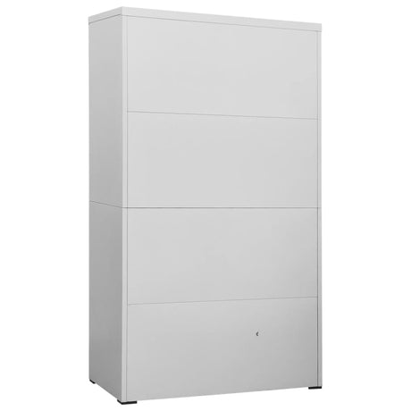 Archiefkast 90x46x164 cm staal lichtgrijs - AllerleiShop