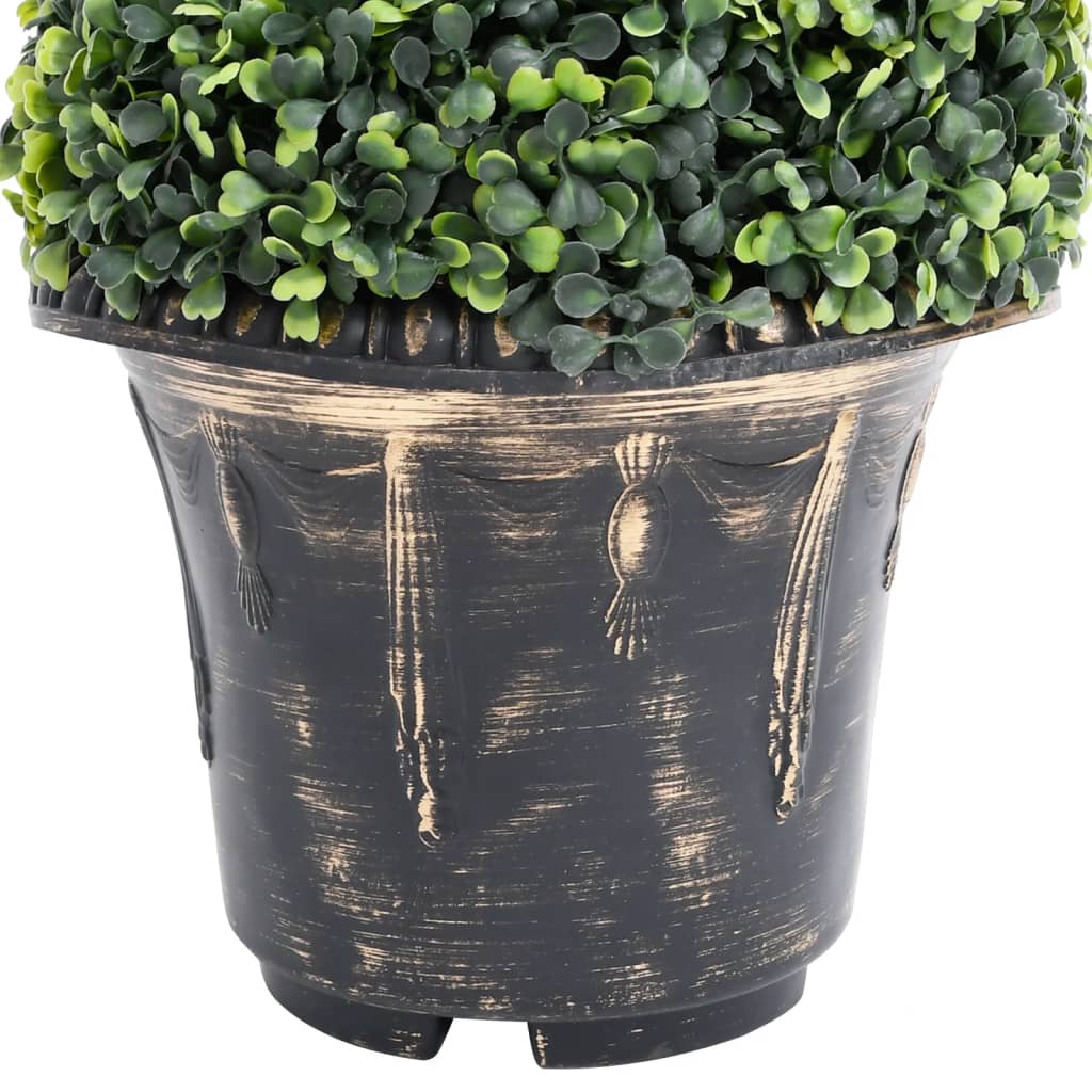 Kunstplant met pot buxus spiraal 117 cm groen - AllerleiShop