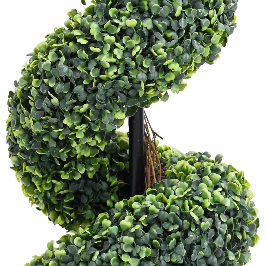 Kunstplant met pot buxus spiraal 89 cm groen