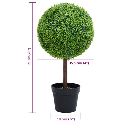 Kunstplant met pot buxus bolvorming 71 cm groen - AllerleiShop