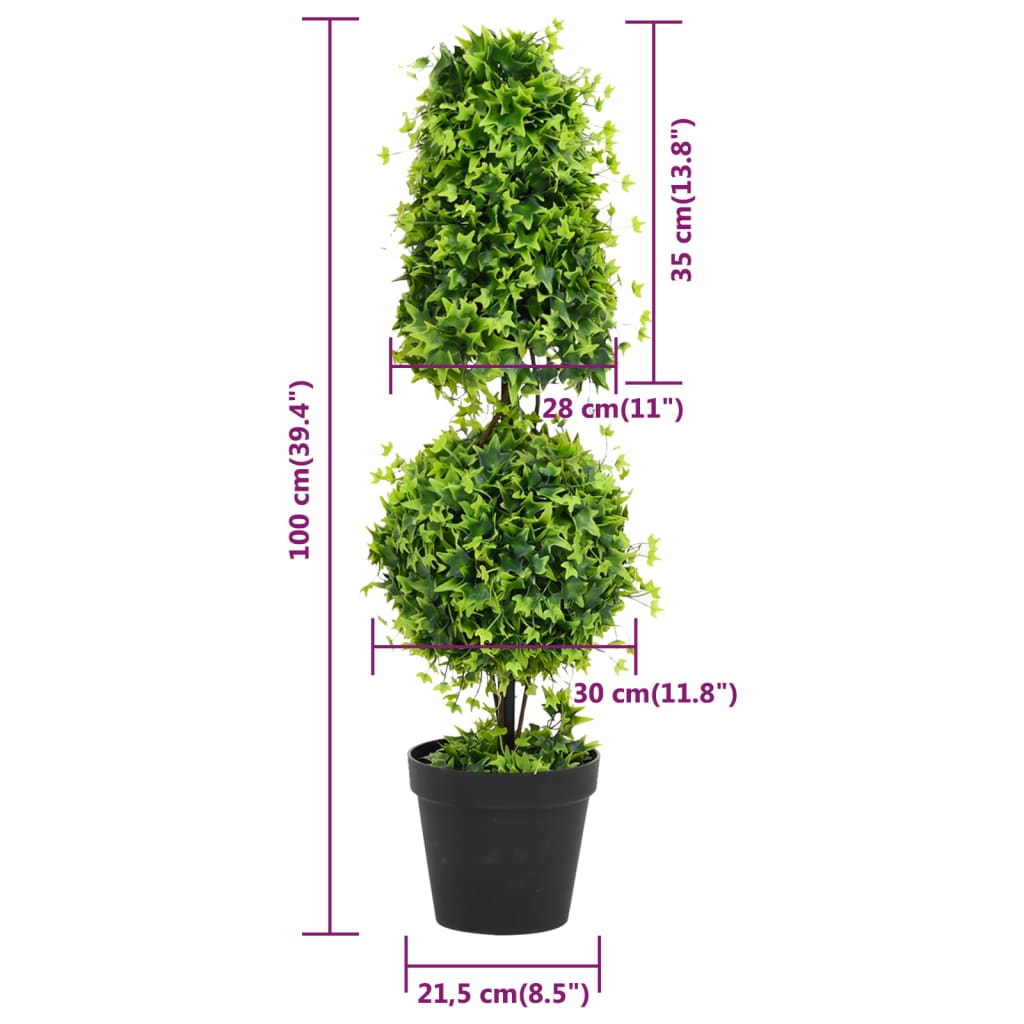 Kunstplant met pot buxus 100 cm groen - AllerleiShop