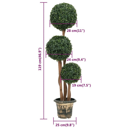 Kunstplant met pot buxus bolvorming 119 cm groen - AllerleiShop