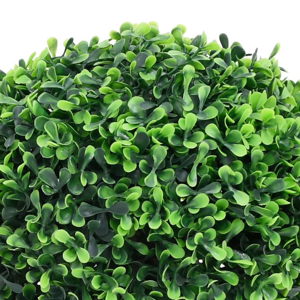 Kunstplanten met pot 2 st buxus bolvorming 37 cm groen
