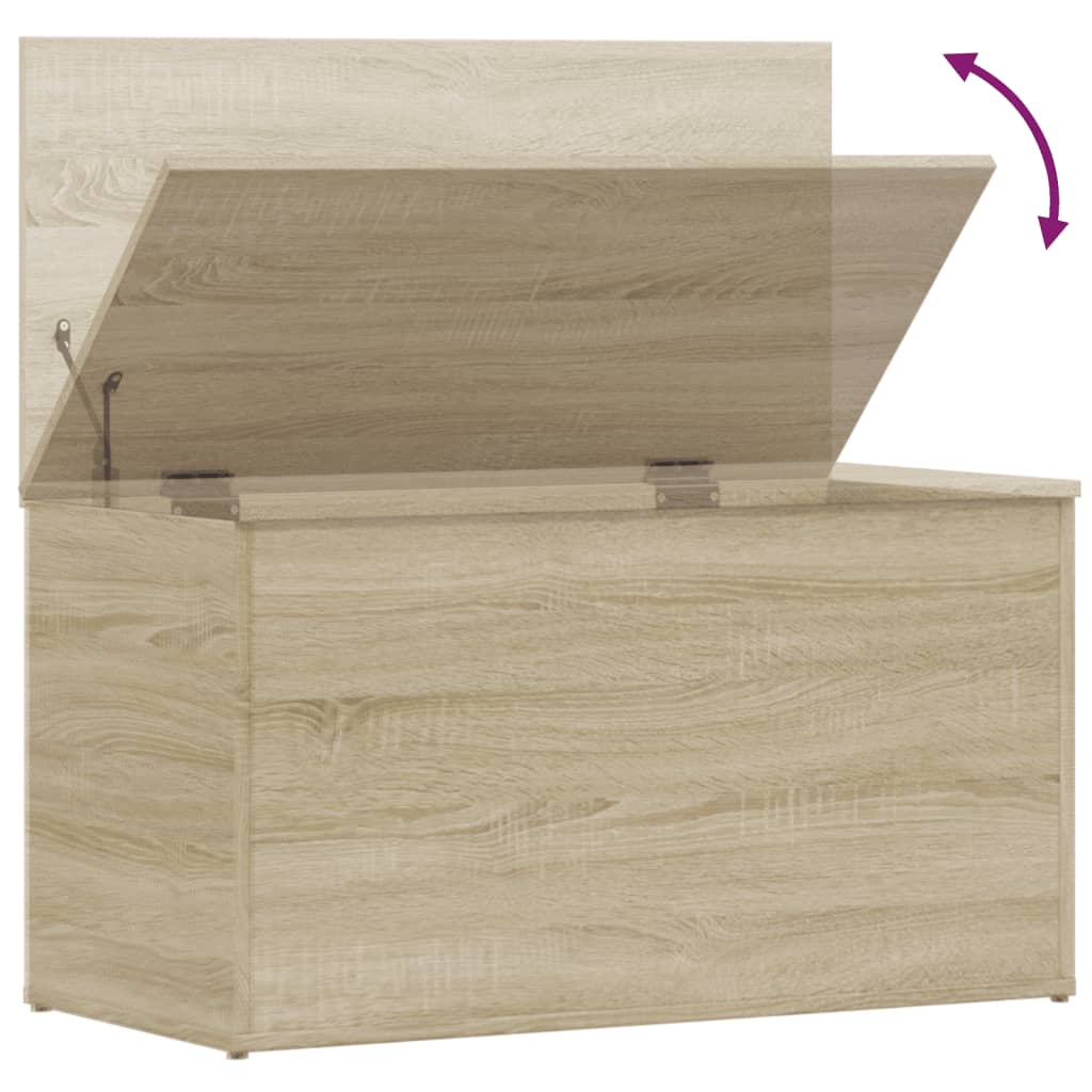 Opbergkist 84x42x46 cm bewerkt hout sonoma eikenkleurig - AllerleiShop