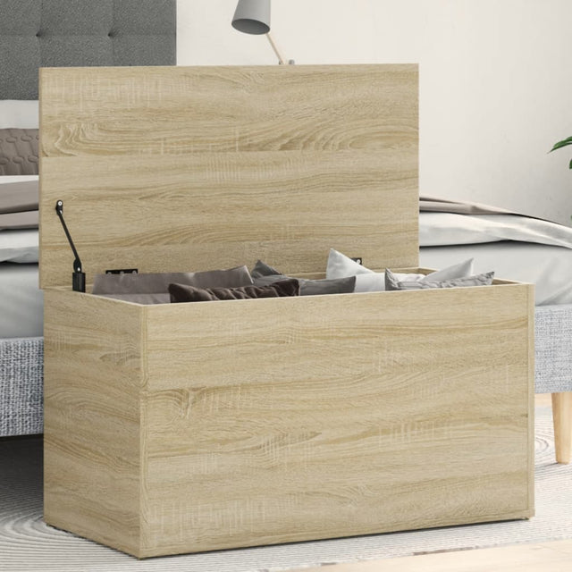 Opbergkist 84x42x46 cm bewerkt hout sonoma eikenkleurig - AllerleiShop