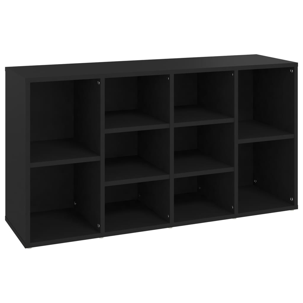 Schoenenbank 103x30x54,5 cm bewerkt hout zwart - AllerleiShop