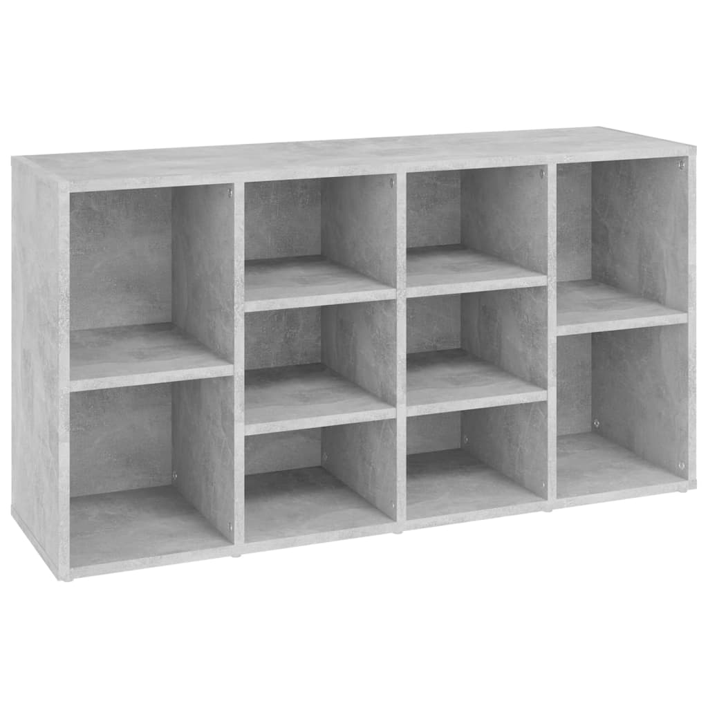 Schoenenbank 103x30x54,5 cm bewerkt hout betongrijs - AllerleiShop