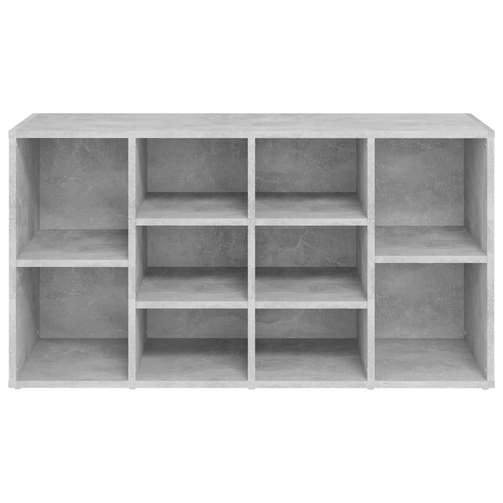 Schoenenbank 103x30x54,5 cm bewerkt hout betongrijs - AllerleiShop