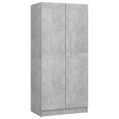 Kledingkast 82,5x51,5x180 cm bewerkt hout betongrijs - AllerleiShop