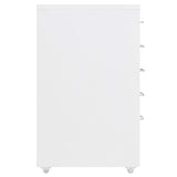 Ladeblok verrijdbaar 28x41x69 cm metaal wit - AllerleiShop