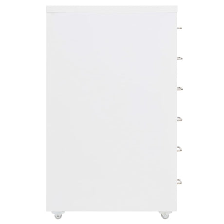 Ladeblok verrijdbaar 28x41x69 cm metaal wit - AllerleiShop