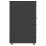 Ladeblok verrijdbaar 28x41x69 cm metaal antracietkleurig - AllerleiShop