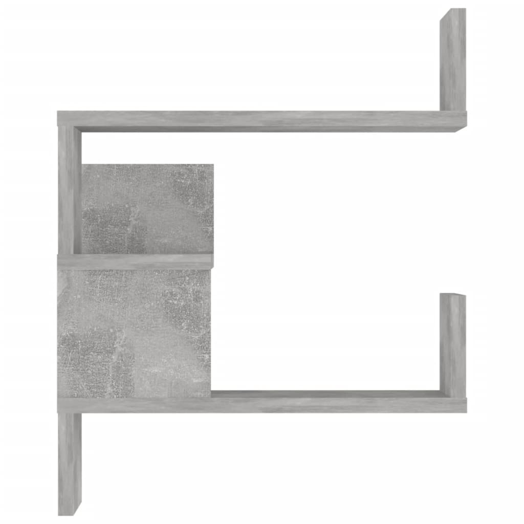 Hoekwandschappen 2 st 40x40x50 cm bewerkt hout betongrijs - AllerleiShop