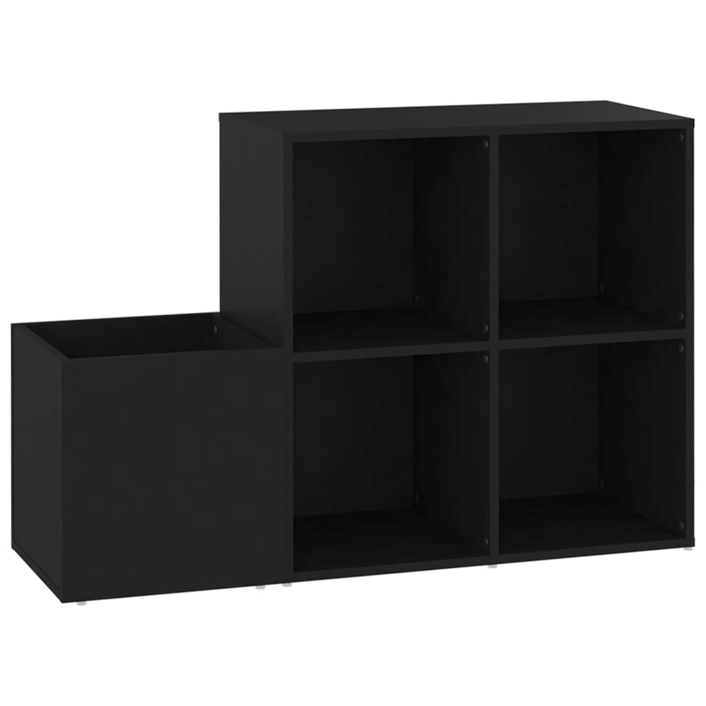 Opbergkast 105x35,5x70 cm bewerkt hout zwart - AllerleiShop