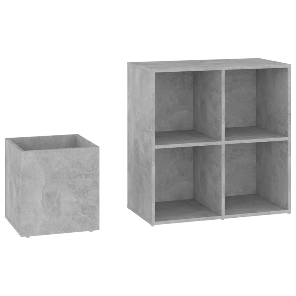 Opbergkast 105x35,5x70 cm bewerkt hout betongrijs - AllerleiShop