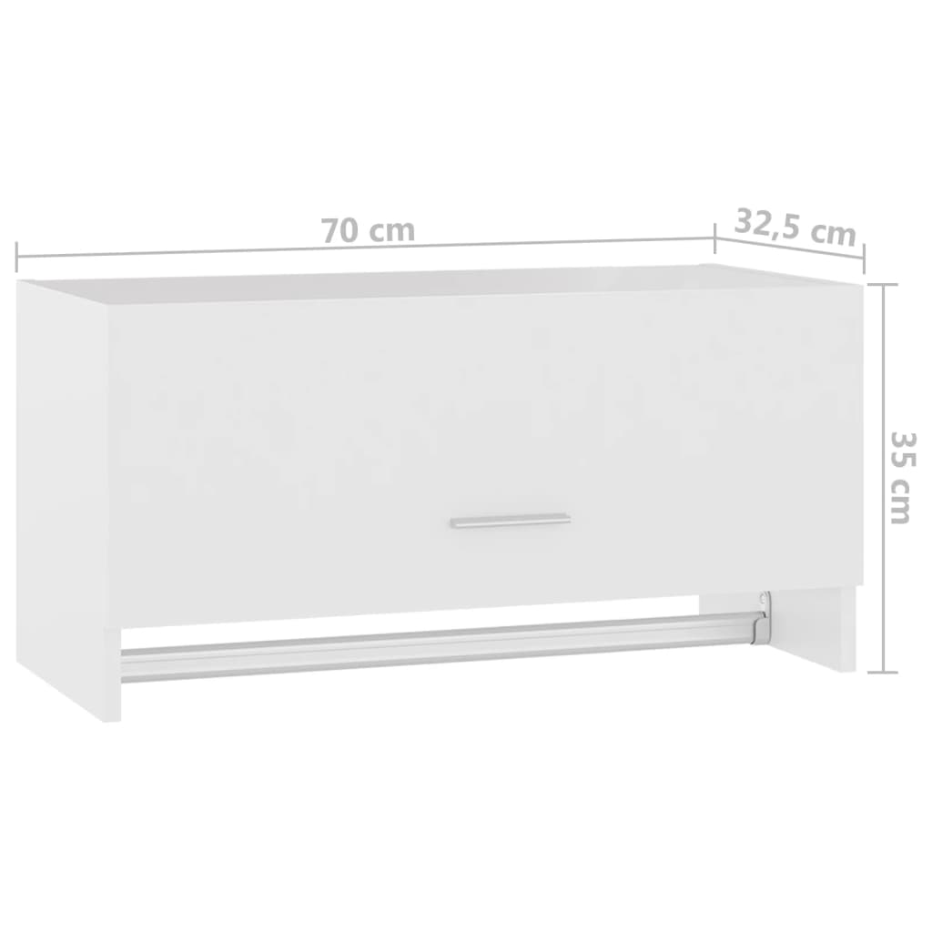 Kledingkast 70x32,5x35 cm bewerkt hout wit - AllerleiShop